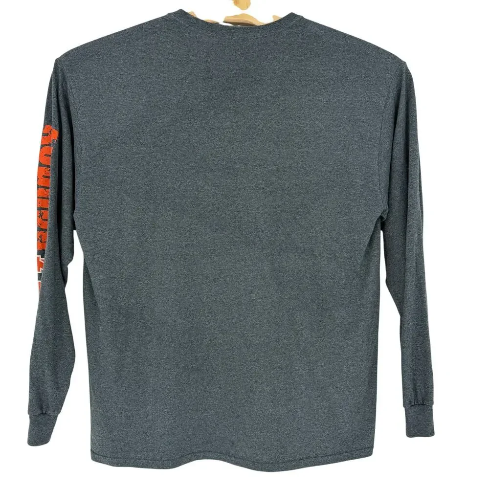 Vintage Auburn Tigers War Eagle Long Sleeve Size XL T-Shirt Gray/Orange Graphics
